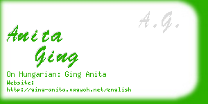 anita ging business card